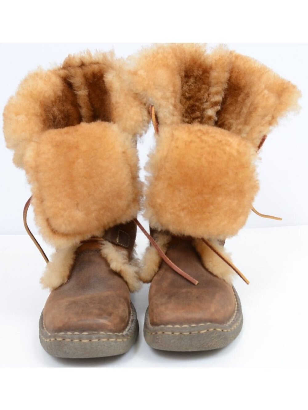 Born Nome Leather Shearling‎ Lace-Up Winter Mid-Calf Convertible Boot Women's 8 - Picture 10 of 15